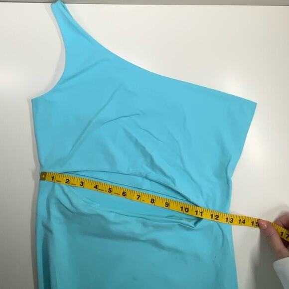 NWT | Susana Monaco | One Shoulder Cut Out Maxi Dress | Fresh Water | Medium - Picture 11 of 12